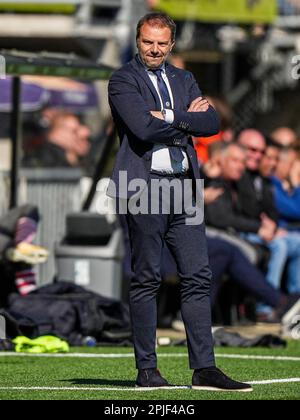 Rotterdam - Sparta Rotterdam entraîneur Maurice Steijn pendant le match entre Sparta Rotterdam et Feyenoord à Het Kasteel le 2 avril 2023 à Rotterdam, pays-Bas. (Box to Box Pictures/Tom Bode) Banque D'Images