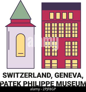 Suisse, Genève, Musée Patek Philippe voyage illustration vectorielle Illustration de Vecteur