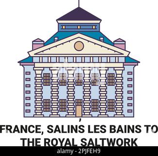 France, Salins les bains à l'illustration vectorielle du voyage Royal Saltwork Illustration de Vecteur