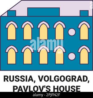 Russie, Volgograd, Pavlov's House Voyage repère illustration vecteur Illustration de Vecteur