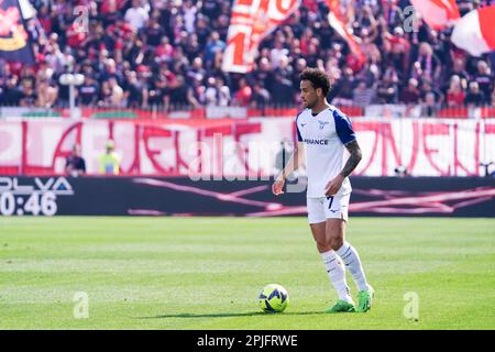 Monza, Italie - 2 avril 2023, Felipe Anderson (SS Lazio) pendant le championnat italien série Un match de football entre AC Monza et SS Lazio sur 2 avril 2023 au stade U-Power à Monza, Italie - photo Luca Rossini / E-Mage Banque D'Images