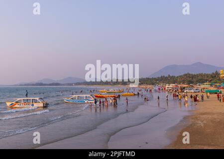 Murudeshwar Beach (Ville côtière de Karnataka, Inde) Banque D'Images