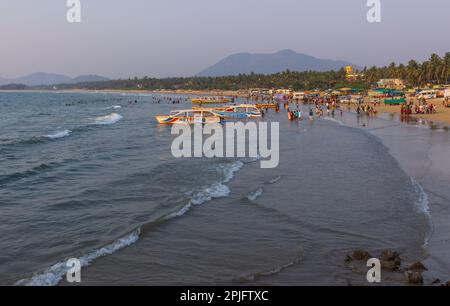 Murudeshwar Beach (Ville côtière de Karnataka, Inde) Banque D'Images