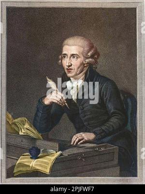 Portrait du compositeur et pianiste autrichien Franz Joseph Haydn Banque D'Images