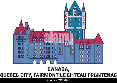 Canada, Québec, Fairmont le Chteau Frontenac voyage illustration vectorielle Illustration de Vecteur