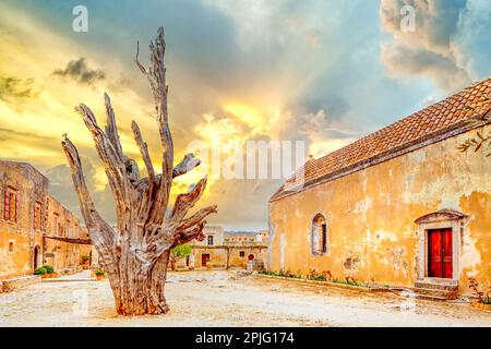 Abbaye d'Arkadi, île de Crète, Grèce Banque D'Images