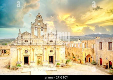 Abbaye d'Arkadi, île de Crète, Grèce Banque D'Images