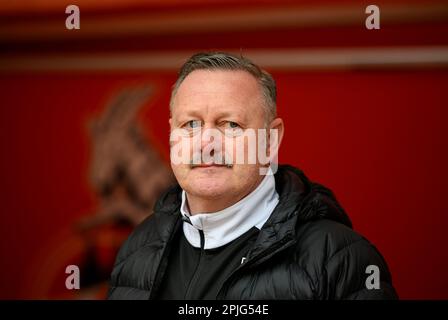 Koeln/Allemagne. 2 avril 2023, Directeur sportif Roland VIRKUS (MG) Soccer 1st Bundesliga, 26th Match day, FC Cologne (K) - Borussia Monchengladbach (MG), on 2 avril 2023 in Koeln/ Allemagne. #La réglementation DFL interdit toute utilisation de photographies comme séquences d'images et/ou quasi-vidéo # Banque D'Images