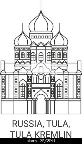 Russie, Tula, Tula Kremlin Voyage illustration vectorielle historique Illustration de Vecteur
