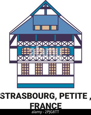 France, Strasbourg, petite voyage illustration vectorielle Illustration de Vecteur