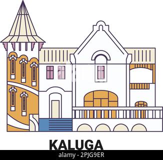 Russie, illustration vectorielle de voyage de Kaluga Illustration de Vecteur