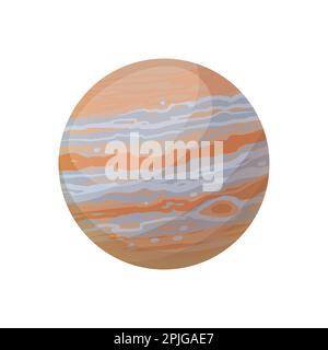 Jupiter planète. Collection planètes du système solaire Illustration de Vecteur