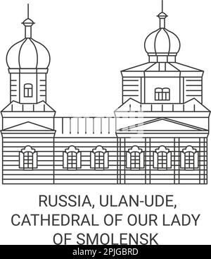Russie, Ulanude, Cathédrale notre-Dame de Smolensk Voyage illustration vecteur Illustration de Vecteur