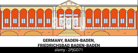 Allemagne, Badenbaden, Friedrichsbad Badenbaden Voyage repère illustration vecteur Illustration de Vecteur