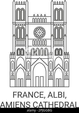 France, Albi, cathédrale d'Amiens Voyage repère illustration vecteur Illustration de Vecteur