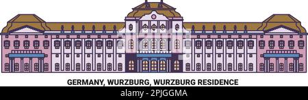 Allemagne, Wurzburg, Wurzburg Residence Voyage illustration vecteur Illustration de Vecteur