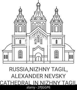 Russie, Nizhny Tagil, Alexander Nevsky Cathédrale à Nizhny Tagil Voyage repère illustration vecteur Illustration de Vecteur