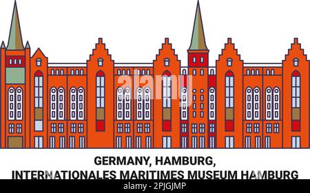 Allemagne, Hambourg, International Maritimes Museum Hamburg voyage illustration vectorielle Illustration de Vecteur