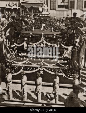 Catafalque du président Abraham Lincoln, New York, New York, New York, 24 avril ou 25th, 1865. Photographie de George Stacy. Banque D'Images