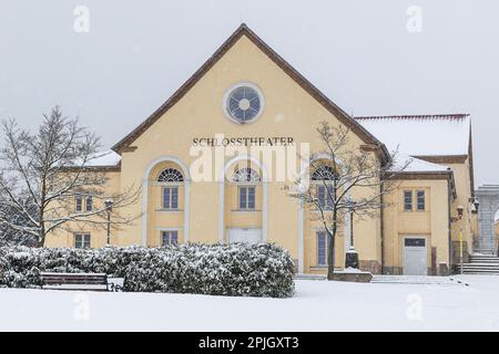 Château de Ballenstedt et Théâtre Harz en hiver Banque D'Images