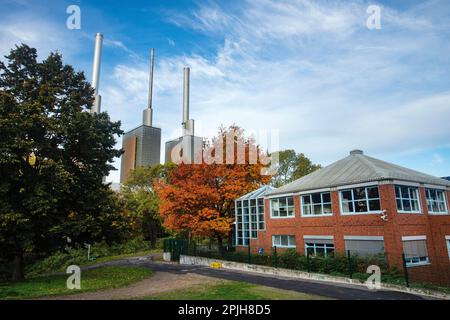 Hanovre, Allemagne - 16 octobre 2022. Hannover - Linden, trois centrales électriques, foyers à gaz, centrale électrique Banque D'Images