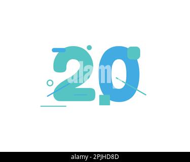 20th célébrations de conception de logo. 20th logo. Fêtes de fin d'année 20th. logo des fêtes d'anniversaire de 20th ans. Illustration de Vecteur