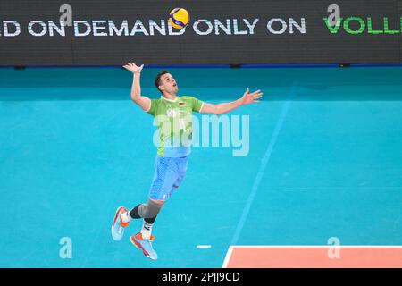 Jan Kozamernik (Slovénie). Championnat du monde de volley 2022. Quarts de finale Banque D'Images