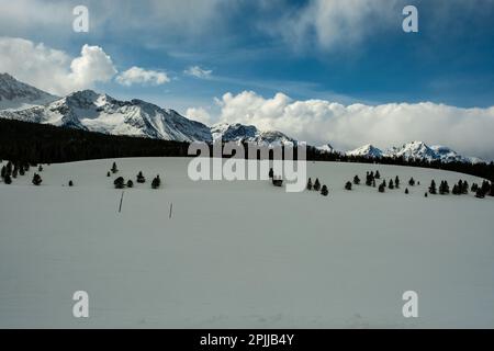 Sawtooths de Lower Stanley Banque D'Images