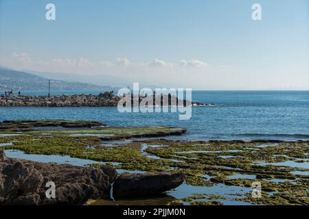 Bord de mer Byblos Liban Moyen-Orient Banque D'Images