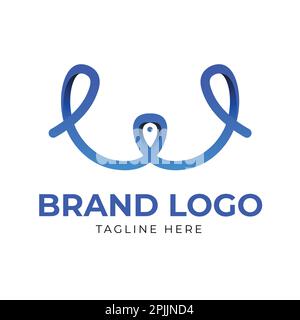 Modèle moderne de logo de lettre Illustration de Vecteur