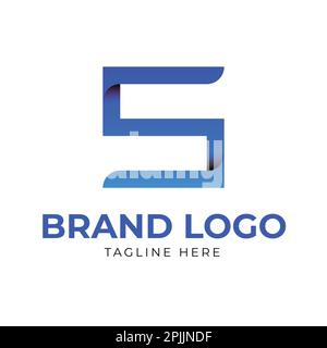 Modèle moderne de logo de lettre Illustration de Vecteur