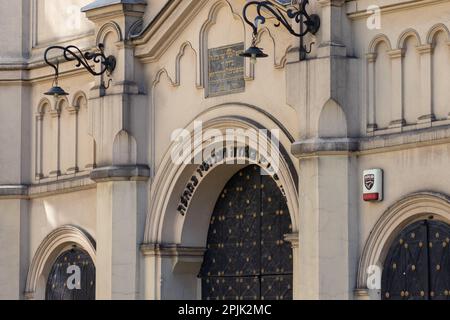 29-02-2022. cracovie-pologne. L'ancienne Synagogue Tempel sur la rue miodowa à Kazimierz Cracovie Banque D'Images