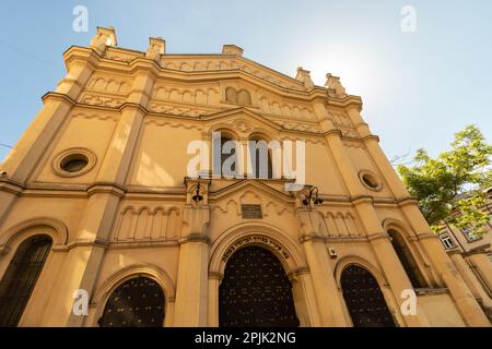 29-02-2022. cracovie-pologne. L'ancienne Synagogue Tempel sur la rue miodowa à Kazimierz Cracovie Banque D'Images