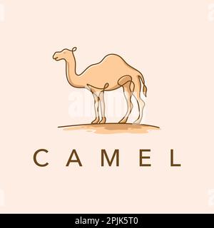 Logo Camel Line Illustration de Vecteur