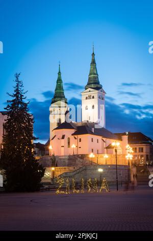 Cathédrale de la Sainte Trinité sur la place Andrej Hlinka à Zilina, Slovaquie Banque D'Images