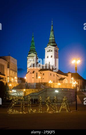 Cathédrale de la Sainte Trinité sur la place Andrej Hlinka à Zilina, Slovaquie Banque D'Images