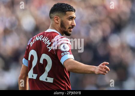 Londres, Royaume-Uni. 03rd avril 2023. Saïd Benrahma #22 de West Ham United pendant le match de Premier League West Ham United contre Southampton au London Stadium, Londres, Royaume-Uni, 2nd avril 2023 (photo de Mark Cosgrove/News Images) à Londres, Royaume-Uni le 4/3/2023. (Photo de Mark Cosgrove/News Images/Sipa USA) crédit: SIPA USA/Alay Live News Banque D'Images