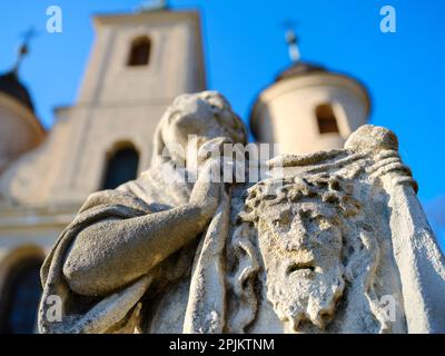 Calvary église (Kalvaria templom) près de la ville. La ville médiévale de Koszeg dans l'ouest de la Transdanubia près de la frontière autrichienne, la Hongrie Banque D'Images