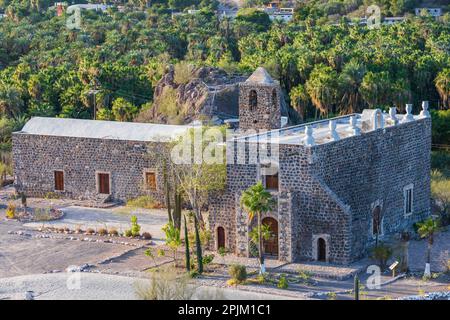 Mulege, Baja California sur, Mexique. Mission Rosalia. Banque D'Images