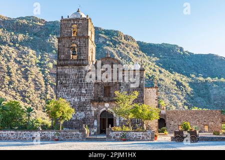 San Javier, Loreto, Baja California sur, Mexique. La mission de San Francisco à San Javier. Banque D'Images