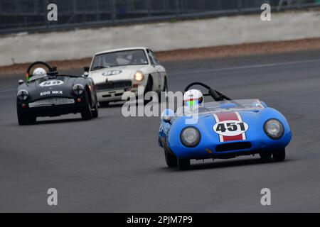 Dafydd Richards, Lotus 11, HSCC Historic Road Sports avec Historic Touring Cars et Ecurie Classic, trois classifications combinées en une seule course, Banque D'Images