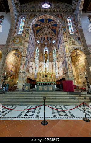 Photo d'intérieur de Santa Croce, Basilica di Santa Croce di Firenze, Piazza di Santa Croce, Florence, Toscane, Italie Banque D'Images