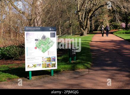 Édimbourg, Écosse, Royaume-Uni. 3rd avril 2023. Le soleil de printemps attire les visiteurs dans le jardin botanique royal. Crédit : Craig Brown/Alay Live News Banque D'Images