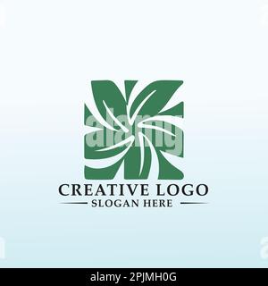 Lettre N Cannabis a besoin d'un nouveau logo emblématique Illustration de Vecteur