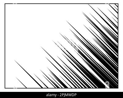 Mises en plan diagonales. Lignes de vitesse, bandes pour modèle de livre de manga noir. Arrière-plan de la bande dessinée. Image abstraite dynamique à bandes rapides. Vecteur illus Illustration de Vecteur