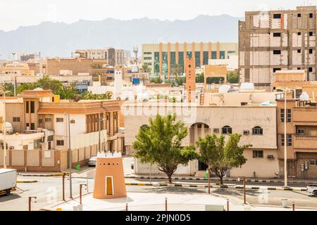 La forteresse Arabique d'Aarif et la rue de Hail, en Arabie Saoudite Banque D'Images