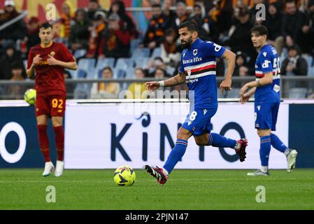 Tomas Rincon (UC Sampdoria) lors de la Ligue italienne de championnat de football, Un match de 2022/2023 entre AS Roma et UC Sampdoria au stade Olimpic Banque D'Images