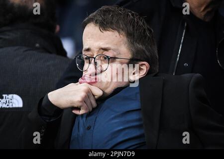 Paris, France - 02/04/2023, Guillaume BATS lors du championnat de France Ligue 1, match de football entre Paris Saint-Germain et Olympique Lyonnais (Lyon) sur 2 avril 2023 au stade du Parc des Princes à Paris, France - photo: Matthieu Mirville/DPPI/LiveMedia Banque D'Images