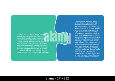 Infographies blocs de pas comme pièces de puzzle. Modèle de présentation infographique. Conception de processus métier. Illustration vectorielle plate Illustration de Vecteur