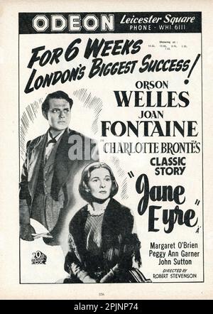 ORSON WELLES comme Edward Rochester et JOAN FONTAINE comme Jane dans JANE EYRE 1943 réalisateur ROBERT STEVENSON livre Charlotte Bronte scénario Aldous Huxley John Houseman et Robert Stevenson musique Bernard Herrmann XXe siècle Fox Banque D'Images